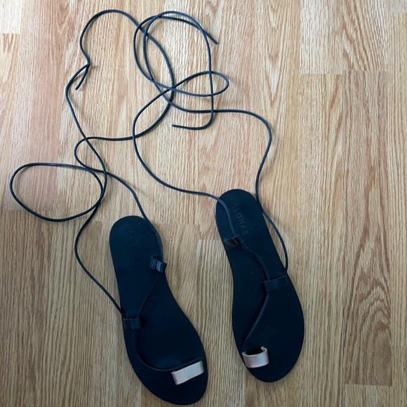 Alohas Lace Up Sandals - Picture 1 of 10